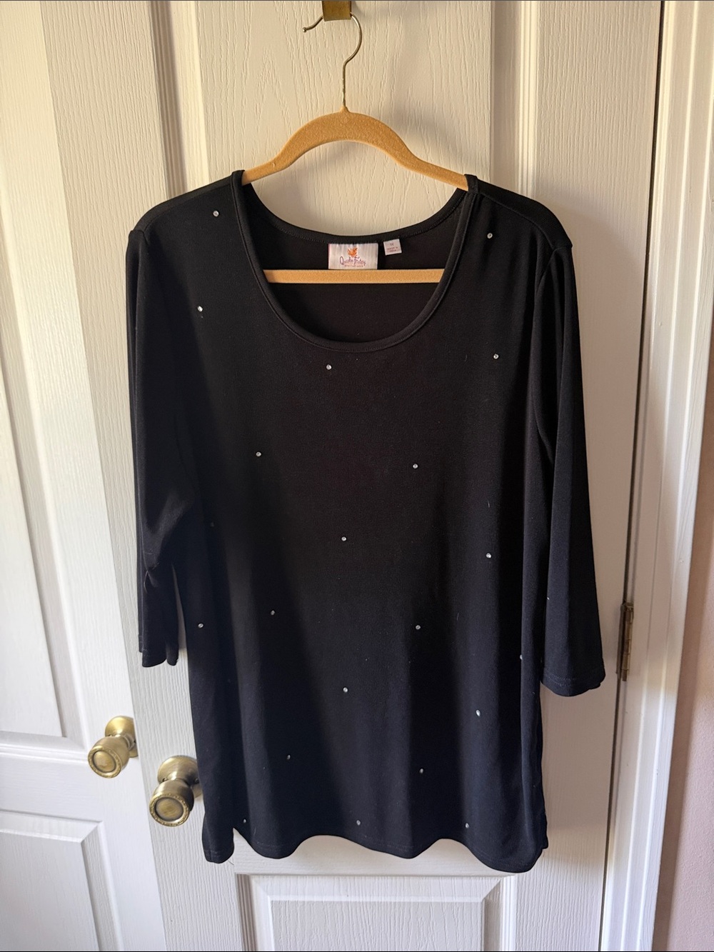 Quacker Factory Black Blouse
